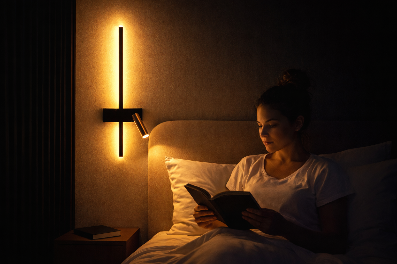 Applique murale de chevet orientable – Lecture confortable & ambiance chaleureuse