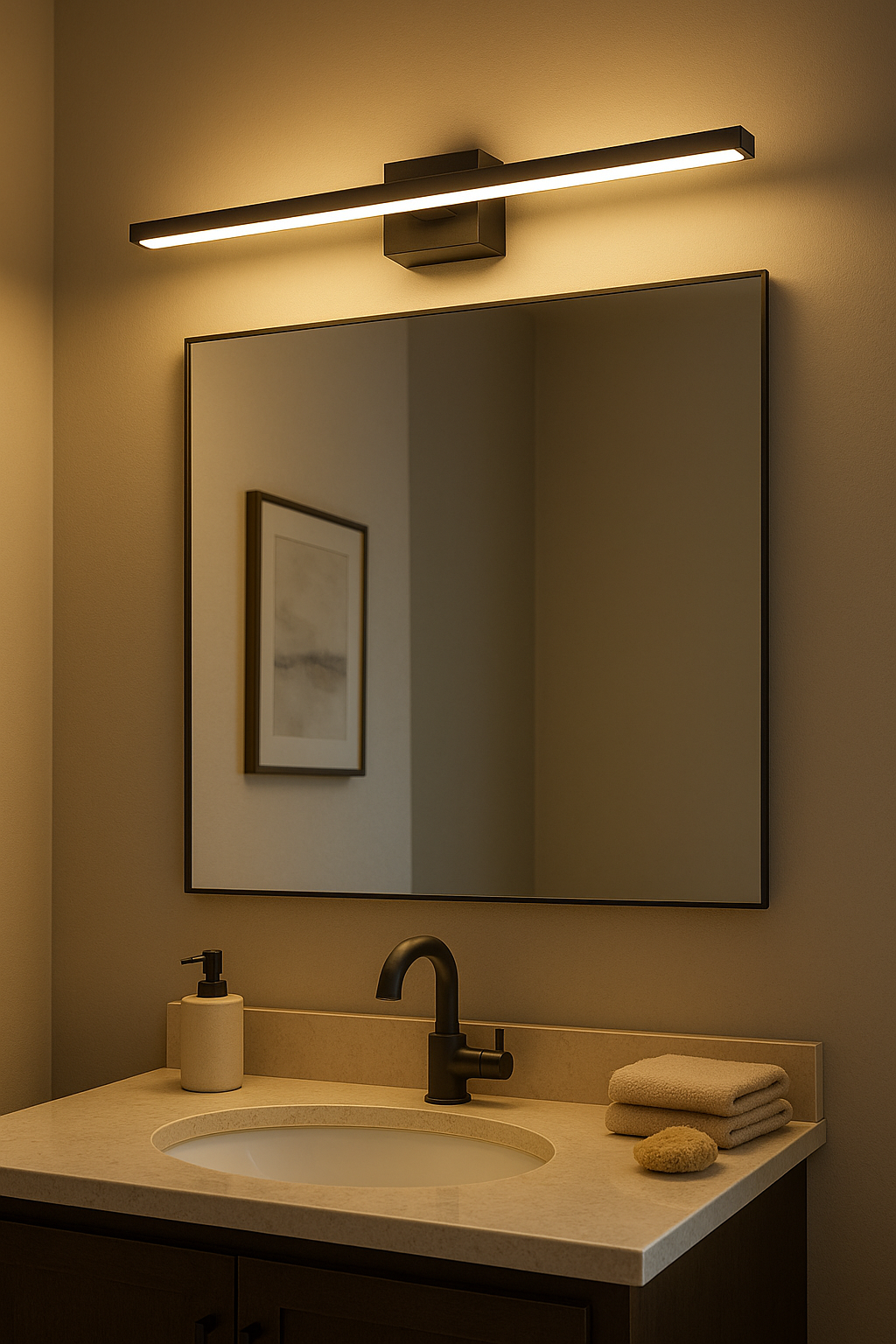 Applique Murale Salle de Bain - Barre Lumineuse | L'Art de la Lumière