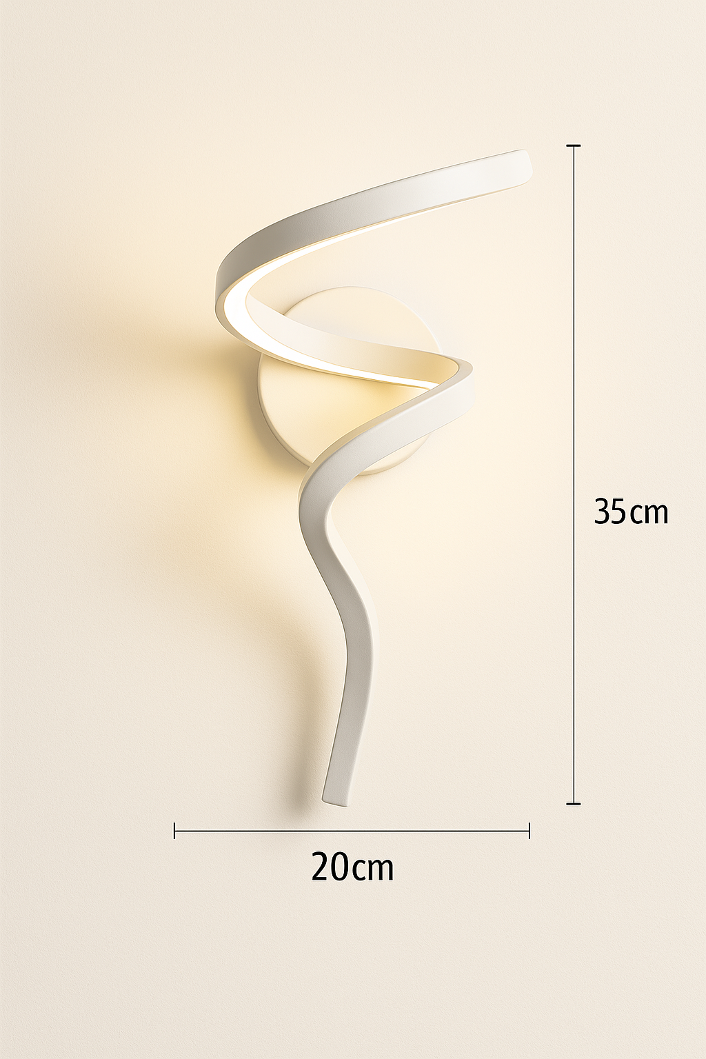 Applique murale à spirale moderne - Blanc