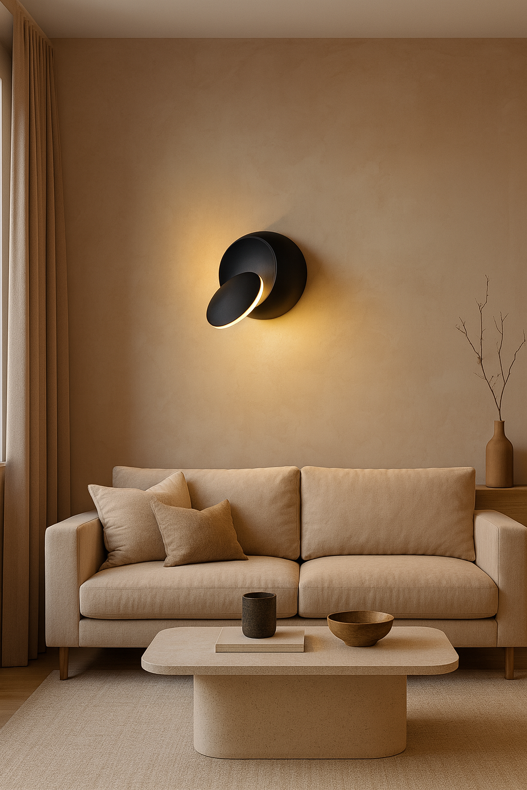 Applique murale moderne rotative à LED