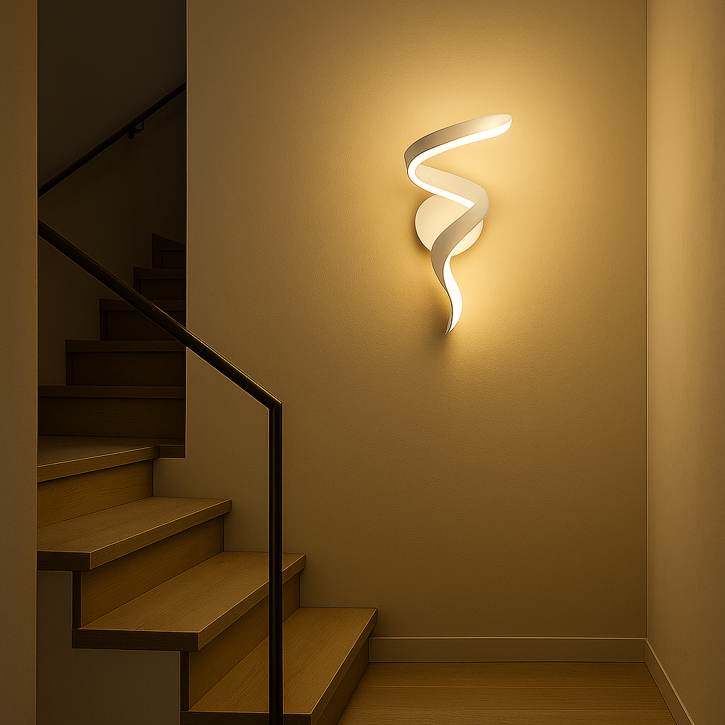 Applique murale à spirale moderne - Blanc