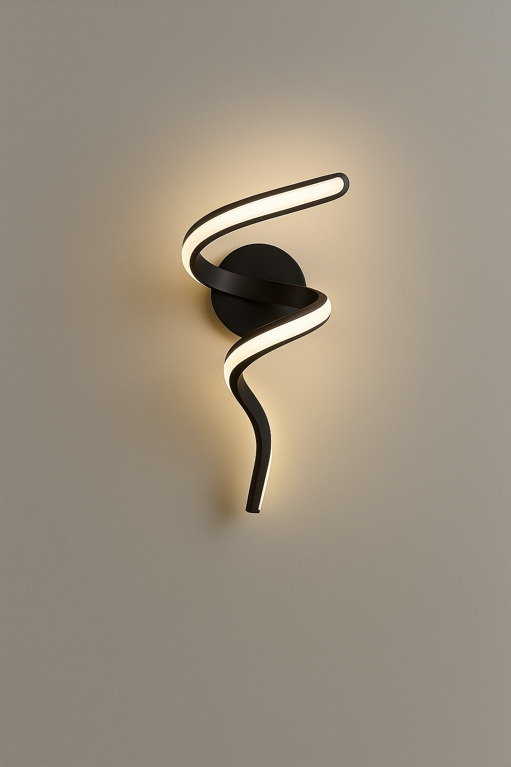 Applique murale moderne à spirale - Noir