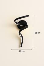 Applique murale moderne à spirale - Noir