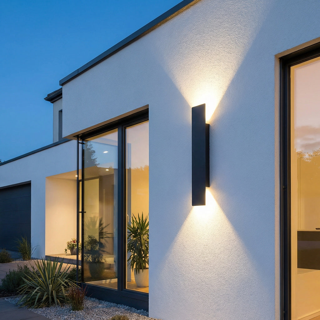 Applique Murale Extérieure LED - Éclairage Architectural Moderne Haut & Bas