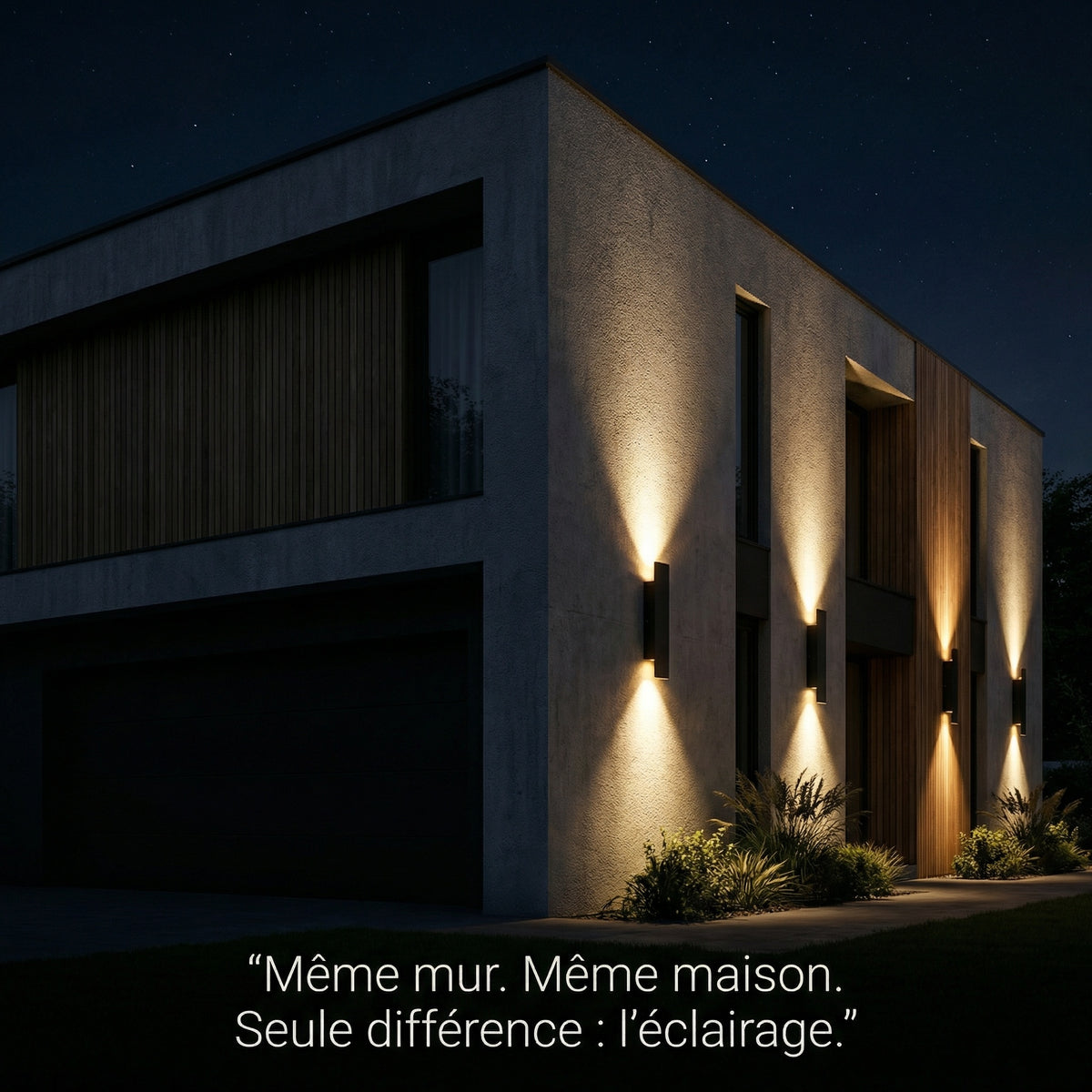 Applique Murale Extérieure LED - Éclairage Architectural Moderne Haut & Bas