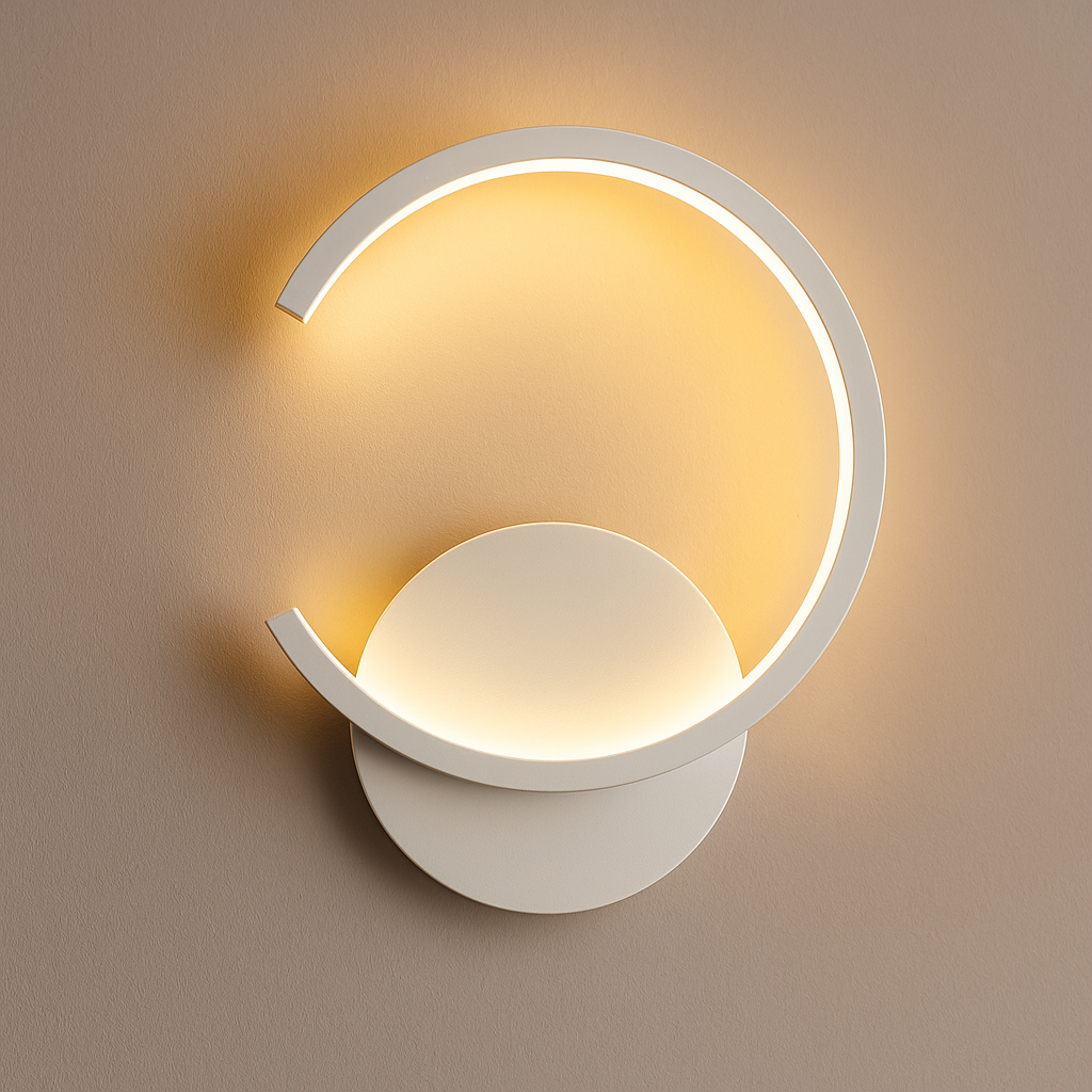 Applique murale à LED moderne en C inversé - Blanc