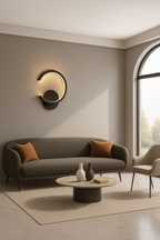 Applique murale à LED moderne en C inversé - Noir